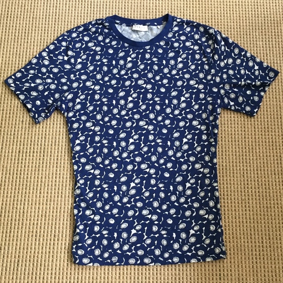SANDRO PARIS FLORAL PRINT T-SHIRT NAVY & WHITE - Picture 7 of 11